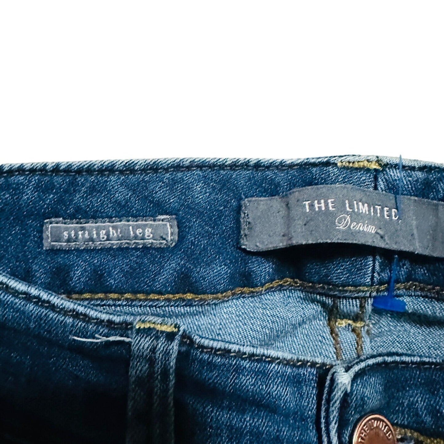 The Limited Denim Straight Jeans Womens Size 2R Mid Rise 5 Pocket Design Blue