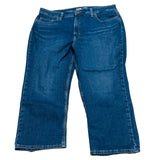 Lee Capri Jeans Women's Size 18 M Regular Fit Mid Rise Medium Wash Denim Blue