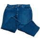 Lee Capri Jeans Women's Size 18 M Regular Fit Mid Rise Medium Wash Denim Blue