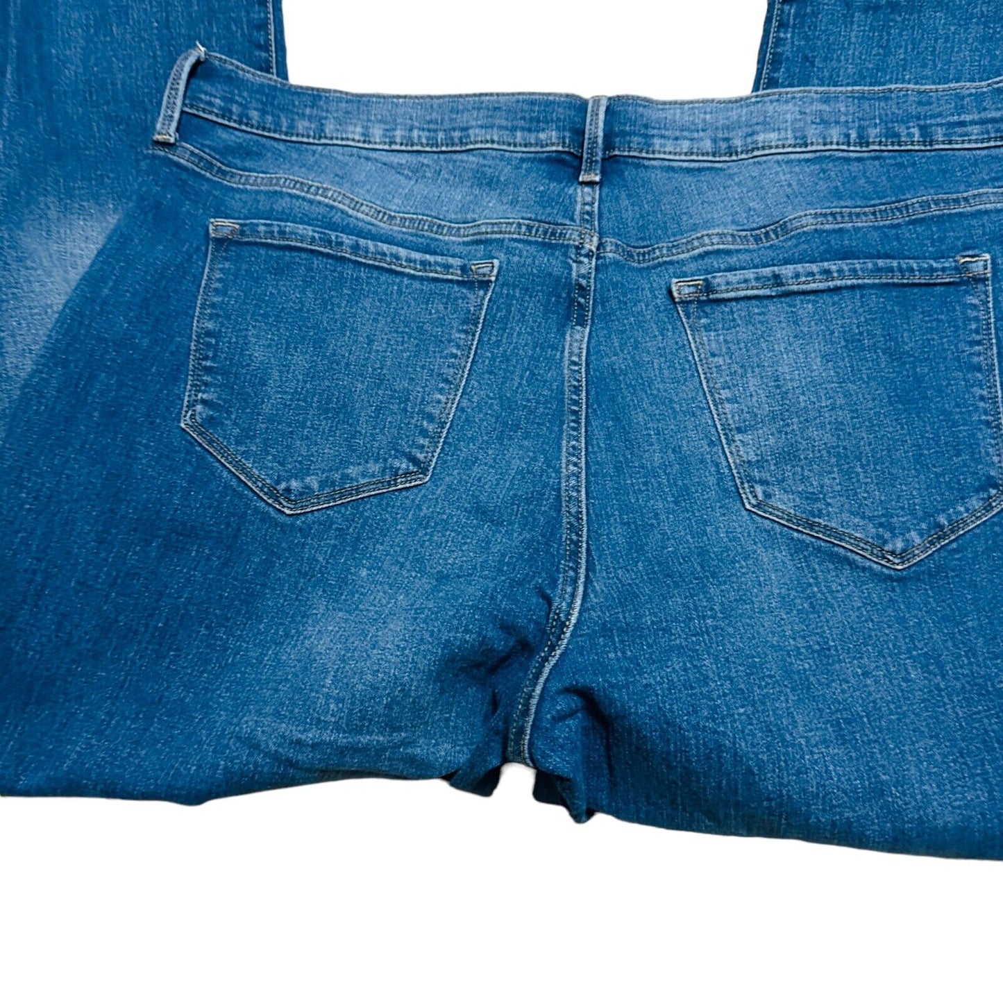 Old Navy Straight Jeans Women's Size 16 Cotton Mid Rise 5 Pocket Denim Blue