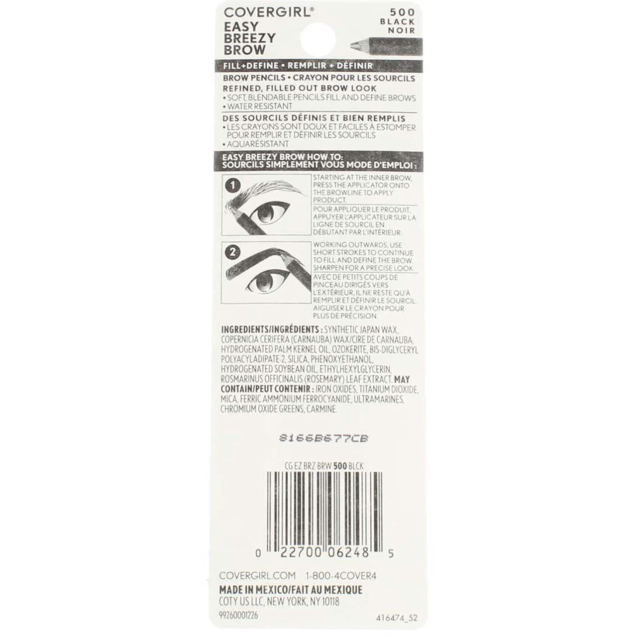 CoverGirl Professional Brow & Eye Makers Brow Shaper Eyeliner Midnight Black 500