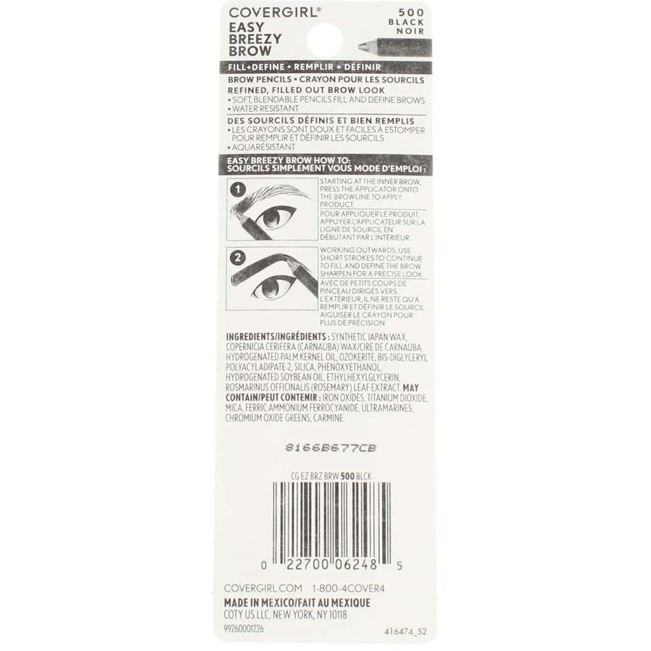 CoverGirl Professional Brow & Eye Makers Brow Shaper Eyeliner Midnight Black 500