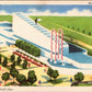 Vintage 1939 New York Worlds Fair Postcard Hall Of Fashion Linen Posted DB