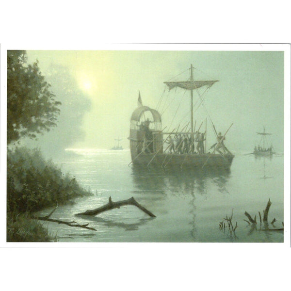 Lewis & Clark "Missouri River Foggy Morning 1804" Postcard By Gary R. Lucy