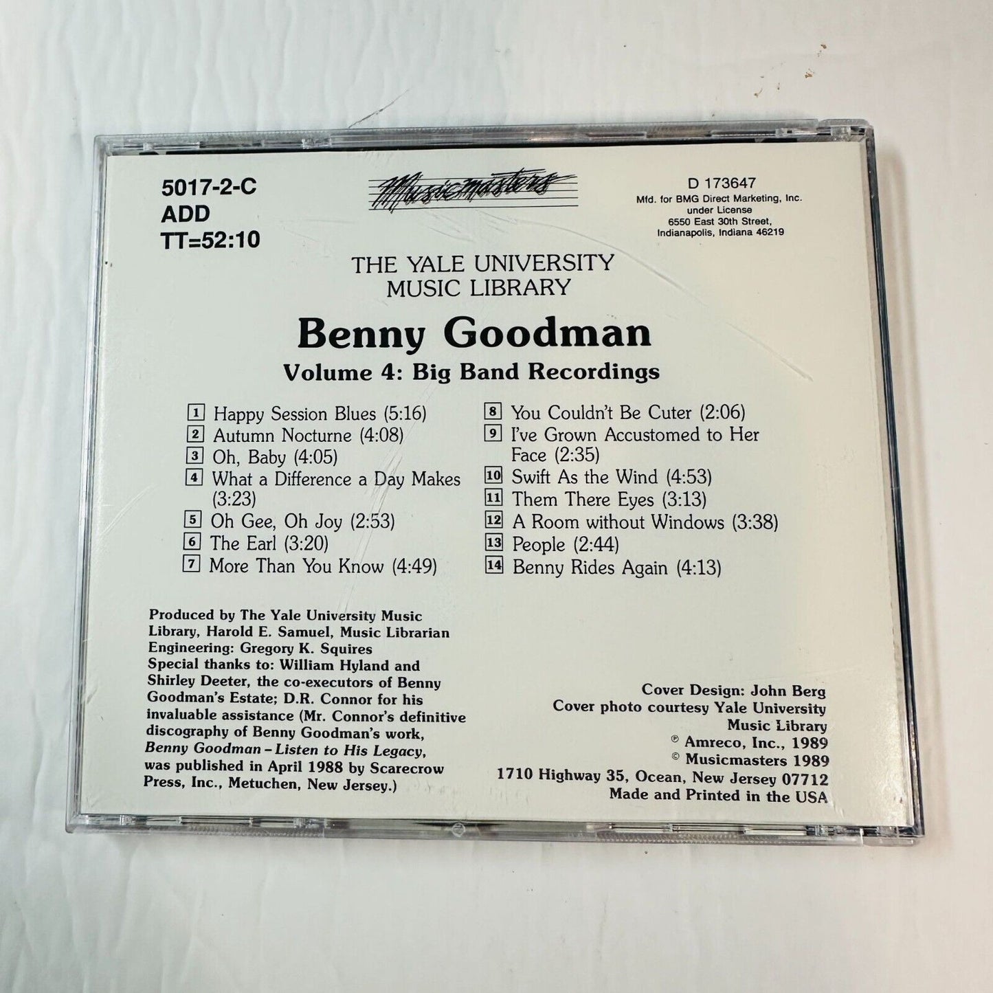 Benny Goodman Volume 4: Big Band Recordings CD