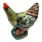 Vintage Hand-Painted Ceramic Rooster Chicken Figurine Statue Hollow
