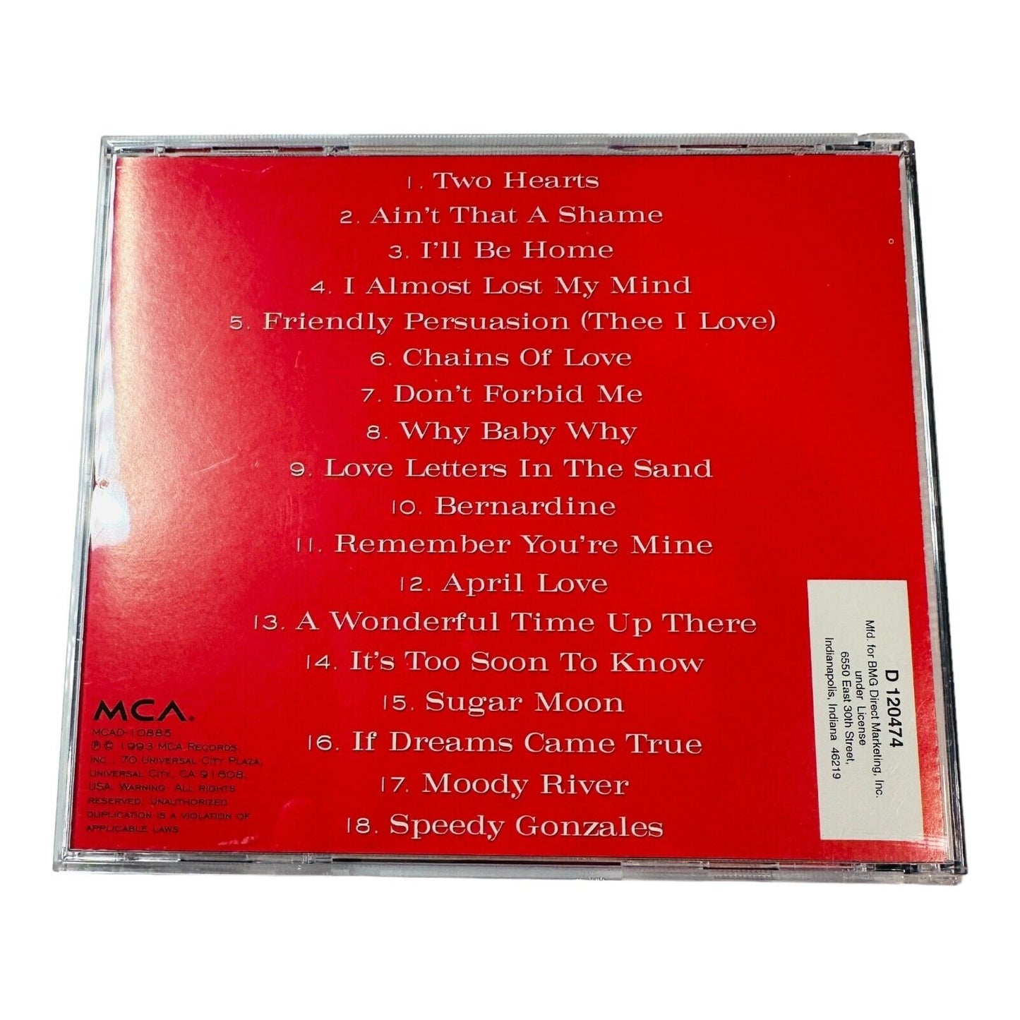 Pat Boone's Greatest Hits by Pat Boone CD September 1993 MCA
