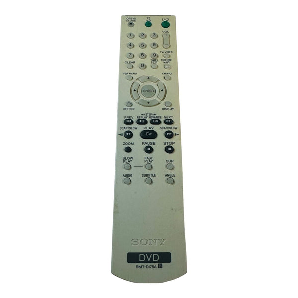 Sony DVD Remote Control RMT-D175A Replacement