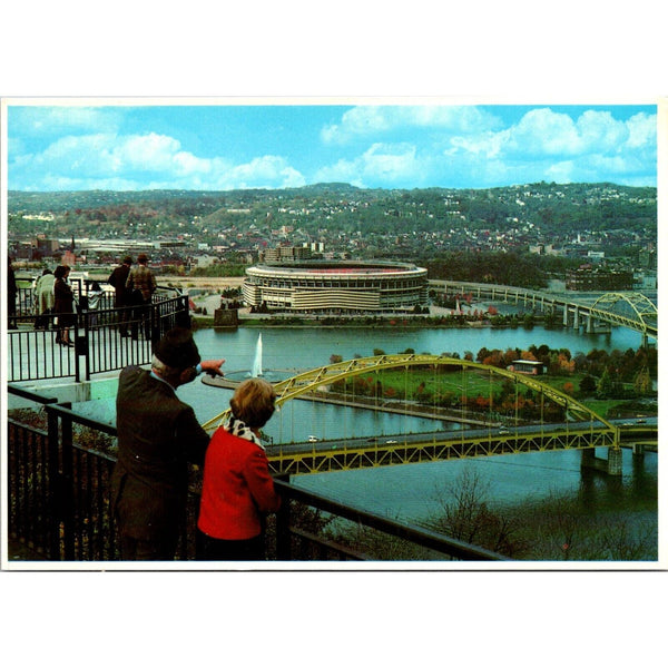 Mt. Washington Overlook Vintage Postcard Scenic View Of Pittsburgh & The Point