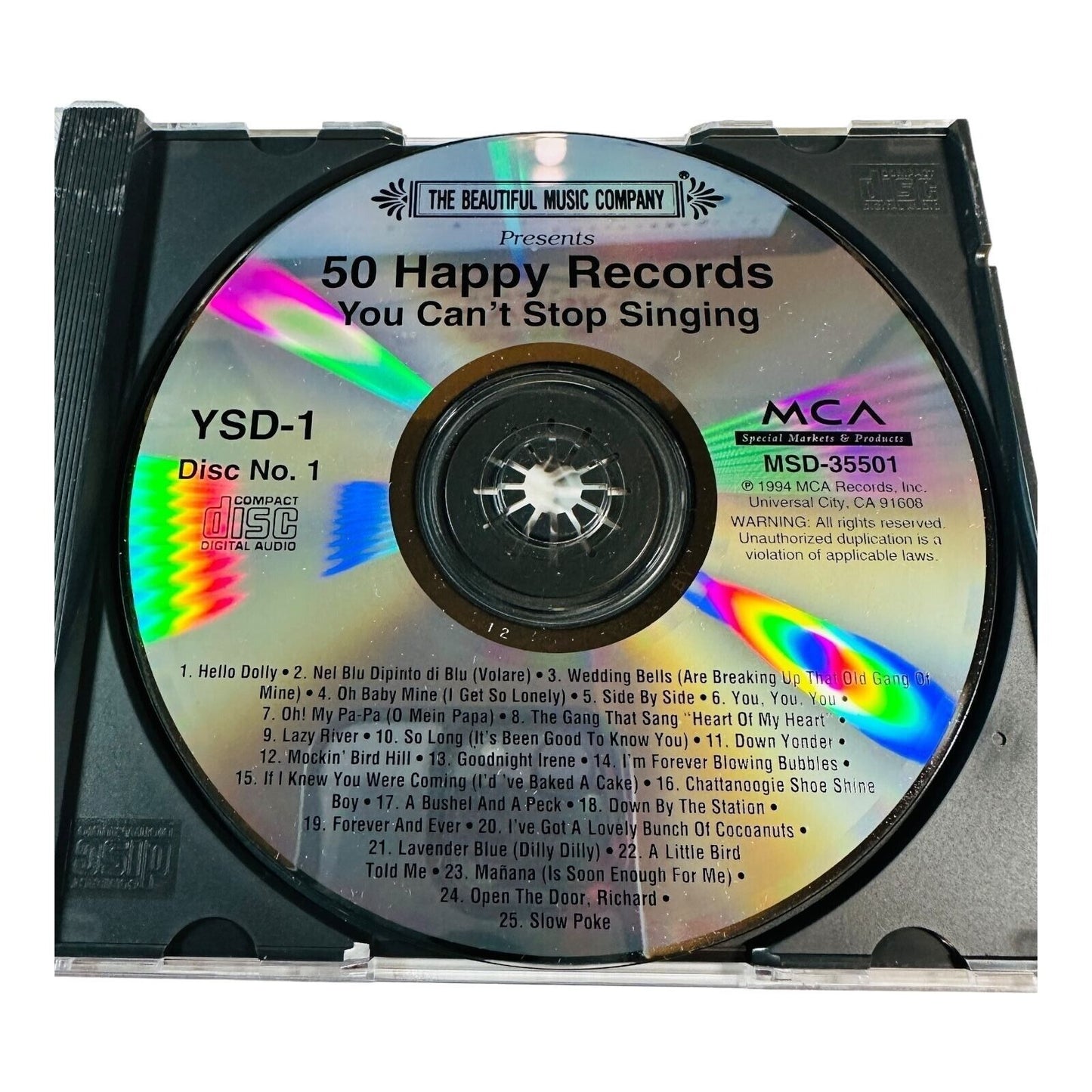 50 Happy Records You Can't Stop Singing CD By The Beautiful Music Company