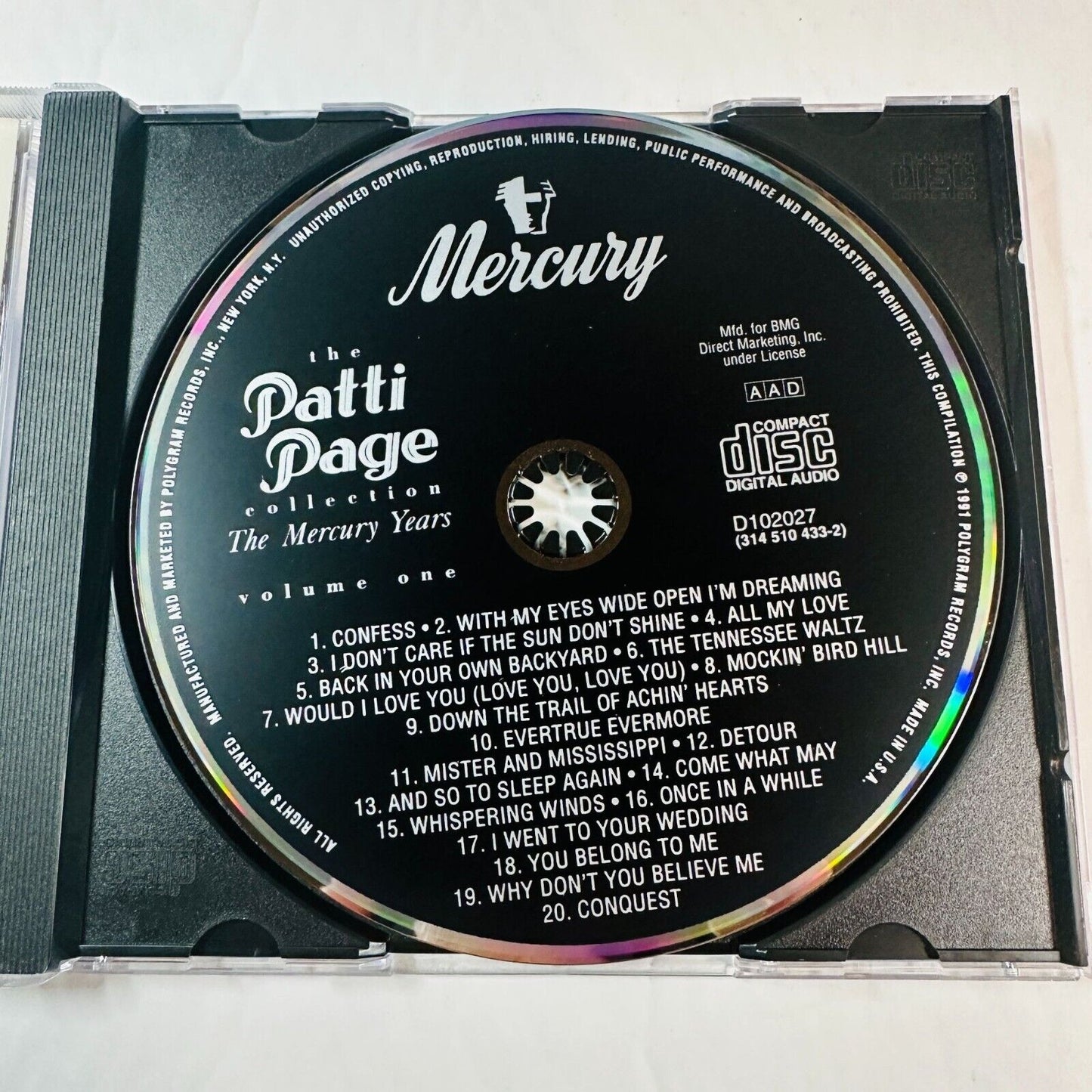 The Patti Page Collection: The Mercury Years Volume 1 CD