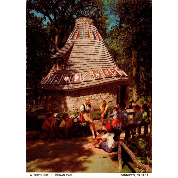 Vintage Tripix Postcard Witch's Hut Kildonan Park Winnipeg Canada Henry Kalen