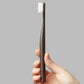 Bogobrush Compostable Toothbrush with Soft Nylon Bristles Stand in Coffee Brown