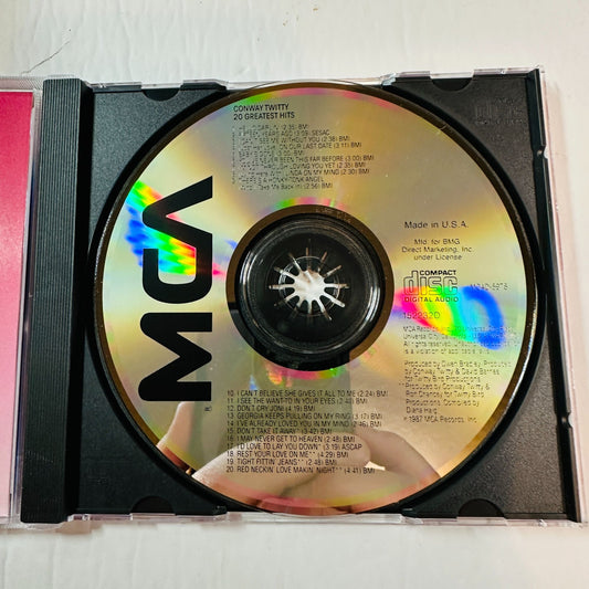 Conway Twitty 20 Greatest Hits CD Album