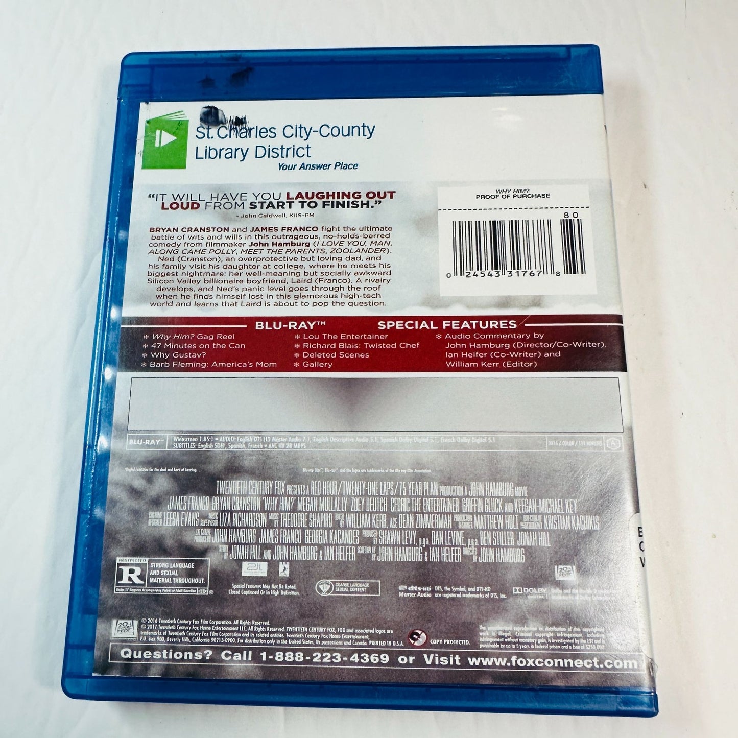 Why Him? Blu-Ray Comedy Film Starring James Franco & Bryan Cranston