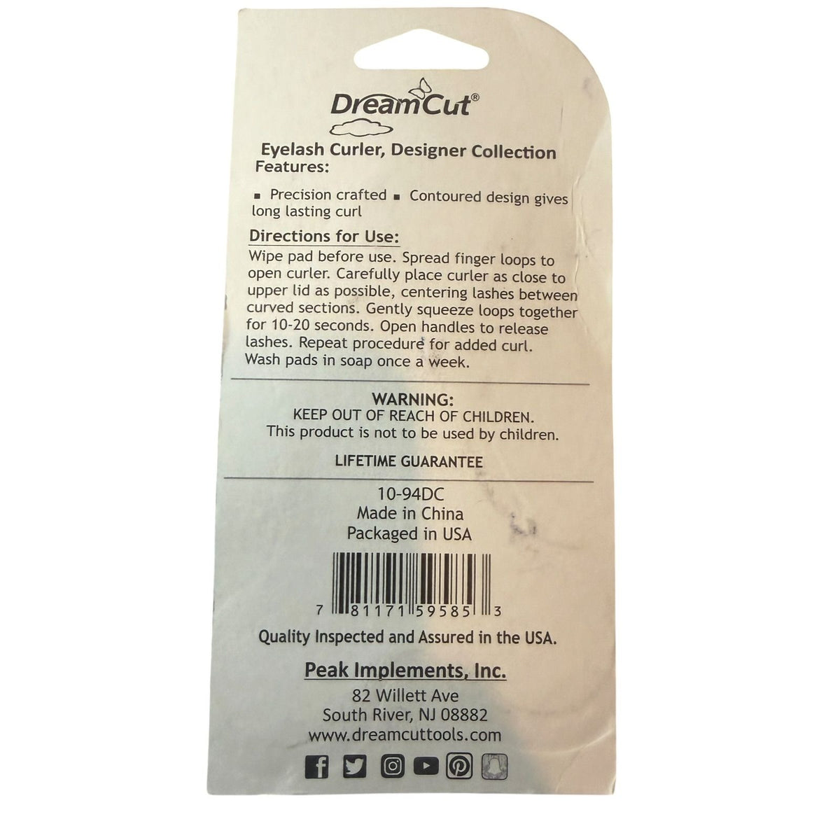 DreamCut Eyelash Curler Designer Collection Precision Crafted Iridescent New