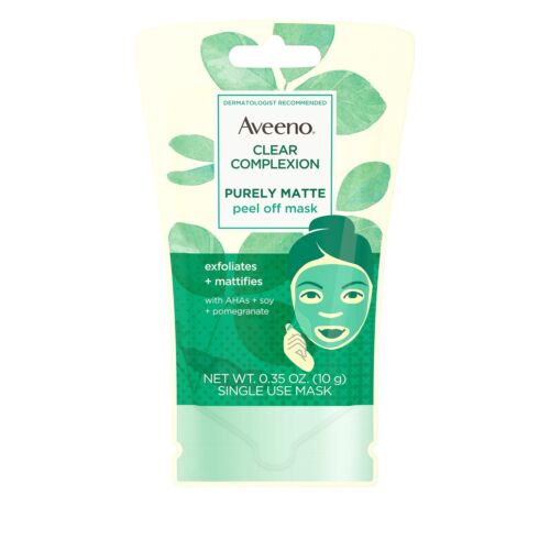 Aveeno Clear Complexion Pure Matte Peel Off Face Mask Alpha Hydroxy Acids