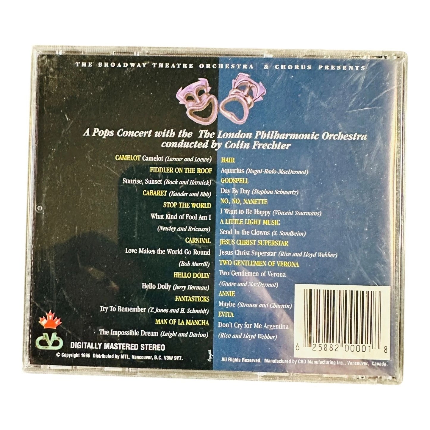 16 Broadway Hits CD By The London Philharmonic Orchestra & Chorus