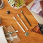 Bogobrush Compostable Toothbrush with Soft Nylon Bristles Stand in Coffee Brown