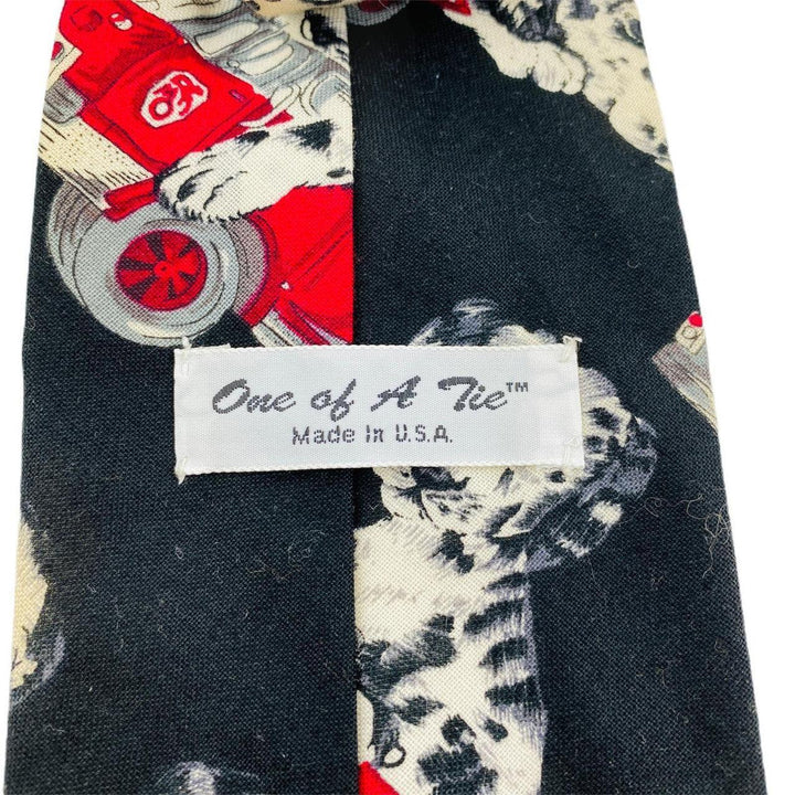 One Of A Tie Fire Truck & Dalmatian Dog Men's Tie - Suthern Picker