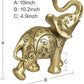 Elephant 10 Inch Sculpture Figurine Desktop Table Top Ornament Champagne Gold - Suthern Picker