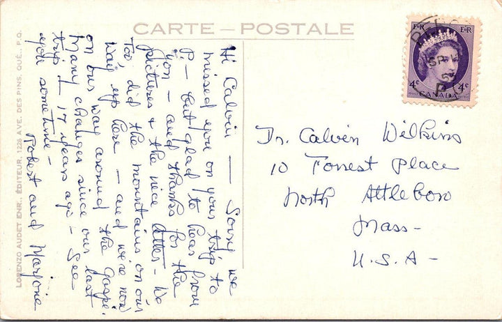 Notre Dame Des Victoires Quebec Canada Vintage Postcard Posted - Suthern Picker