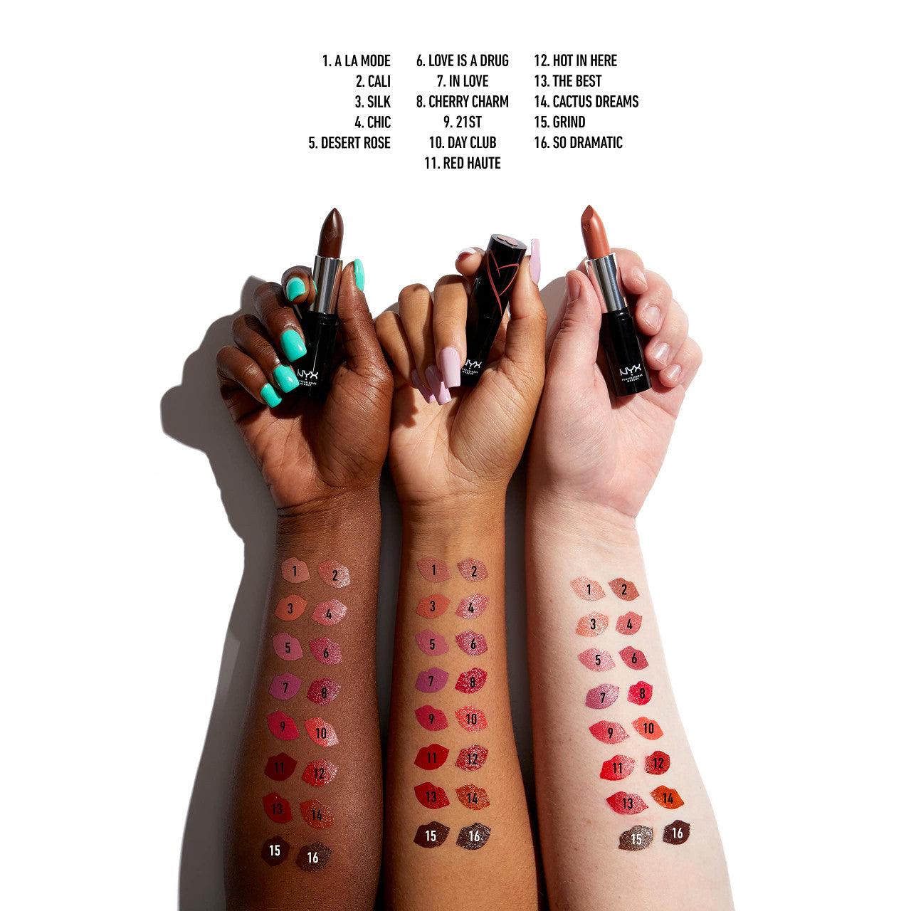 NYX PROFESSIONAL Shout Loud Satin Lipstick Desert Rose 20SO00 - Suthern Picker