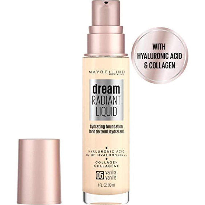 Maybelline Dream Radiant Liquid Medium Coverage Liquid Foundation 05 Vanilla - Suthern Picker