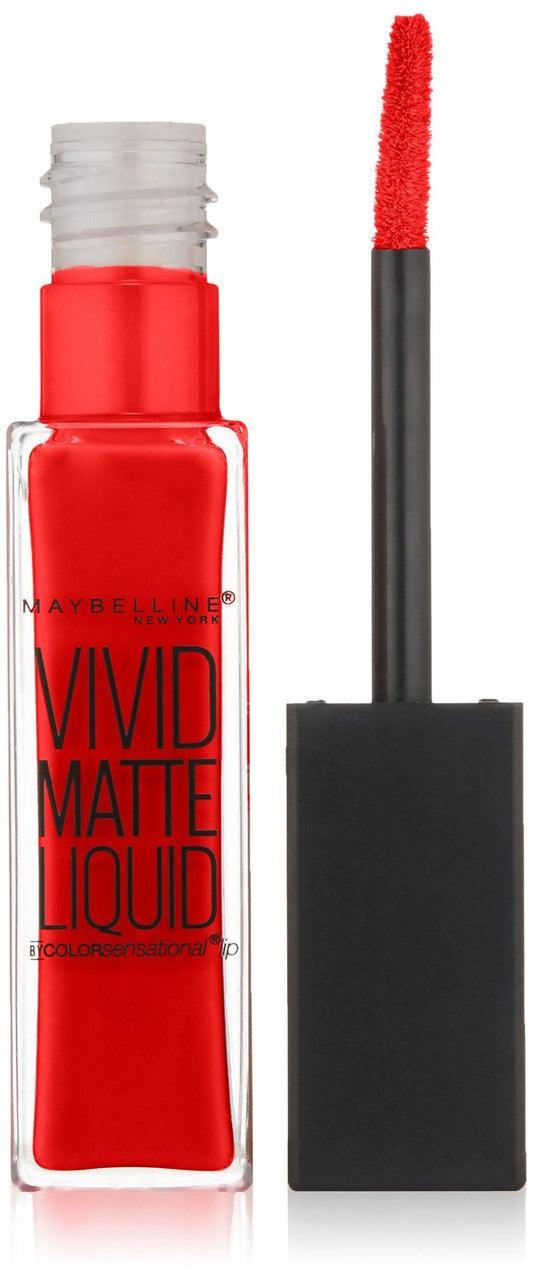 Maybelline Color Sensational Vivid Matte Liquid Lipstick #35 Rebel Red - Suthern Picker