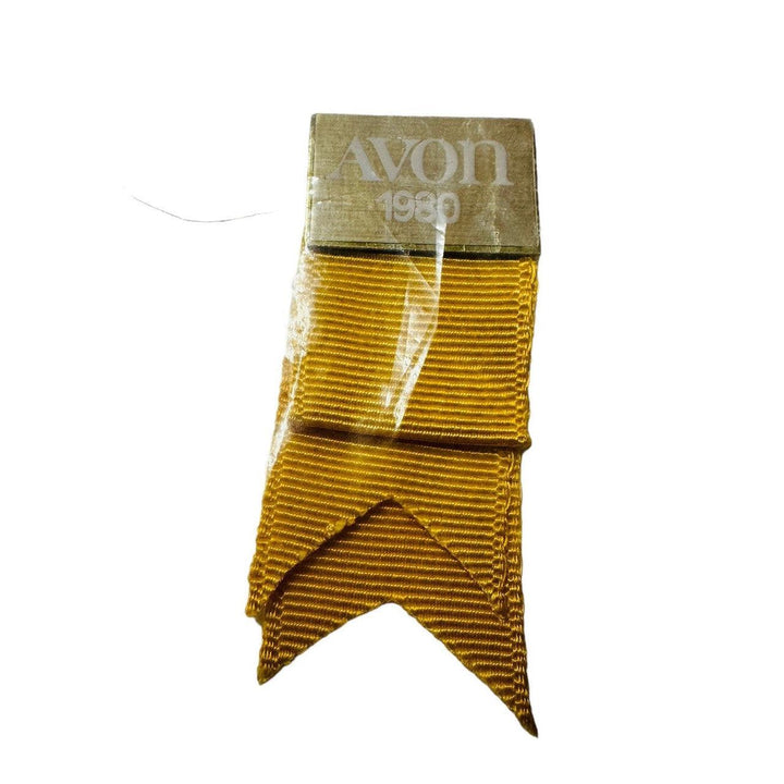 Vintage Avon 1980 Yellow Ribbon Pin Brooch NEW Sealed - Suthern Picker