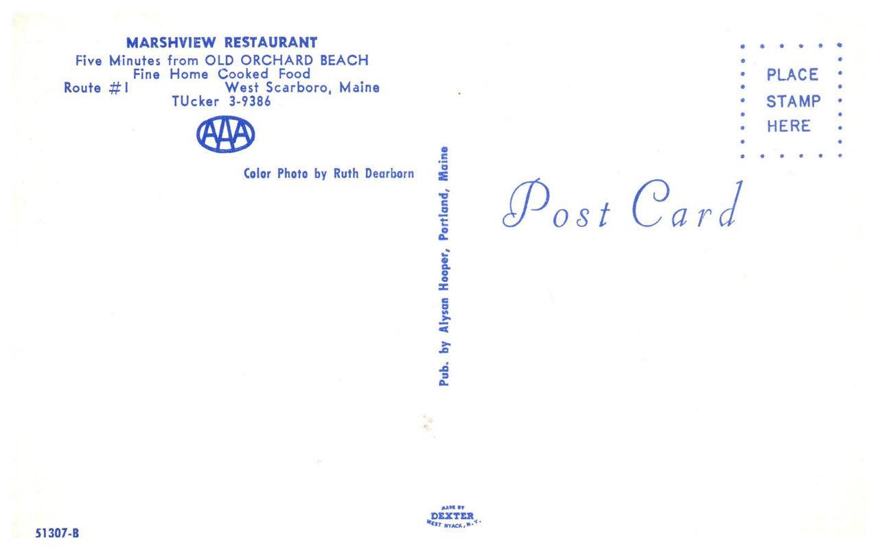 Marshview Restaurant Vintage Postcard RPPC West Scarboro Maine Old Orchard Beach - Suthern Picker