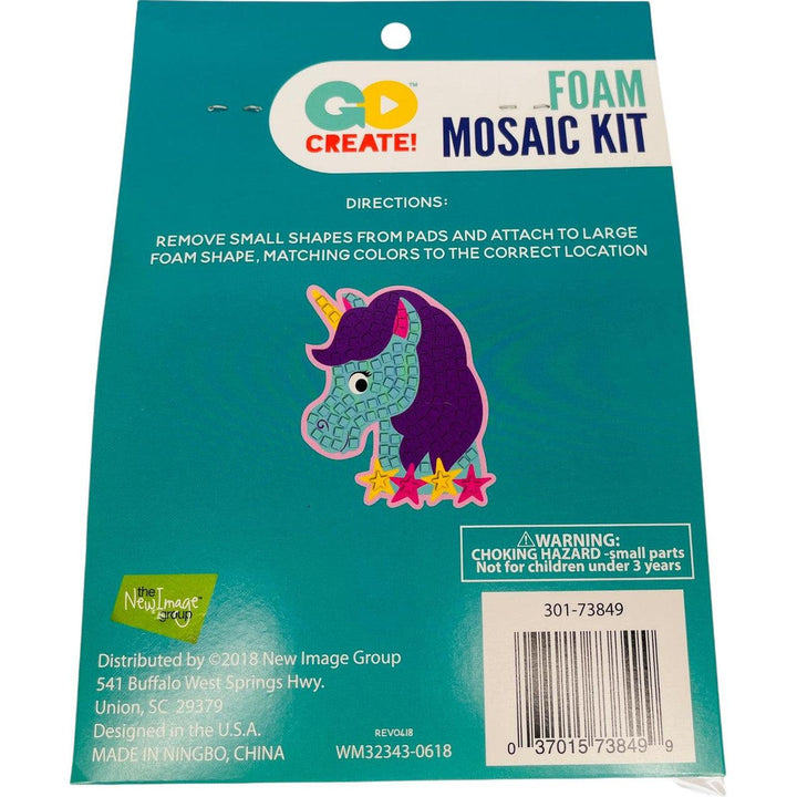 New Image Group Foam Mosaic Kit Unicorn Go Create Ages 8+ - Suthern Picker