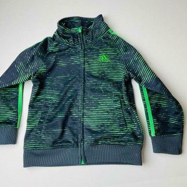 Adidas Jogging Top Jacket Boys 24M Green Black Long Sleeve LS NWOT Zip Up - Suthern Picker