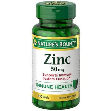 Nature's Bounty Zinc 50 mg Caplets 100 ct 12/2024 - Suthern Picker