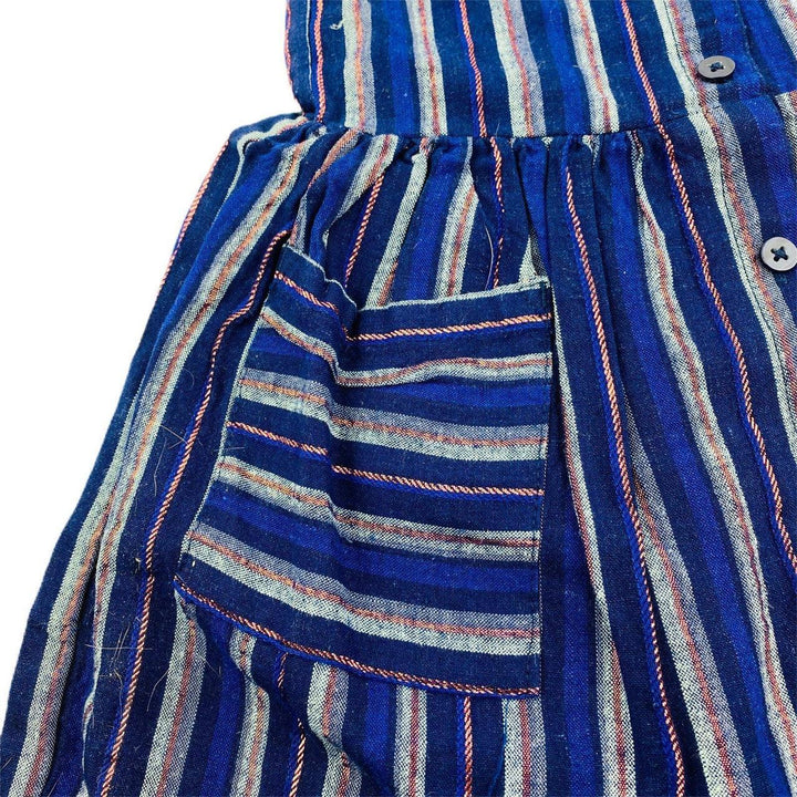 Toddler Girls Tank Top Striped Button Dress with Shine Cat & Jack Navy Blue - Suthern Picker