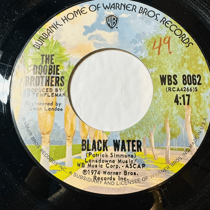 The Doobie Brothers - Black Water / Song To See You Through 45 rpm Vinyl Record 1 - Suthern Picker