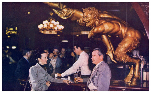 Interior Of Golden Nugget Casino Beer Bar Vintage Postcard RPPC Las Vegas Nevada - Suthern Picker