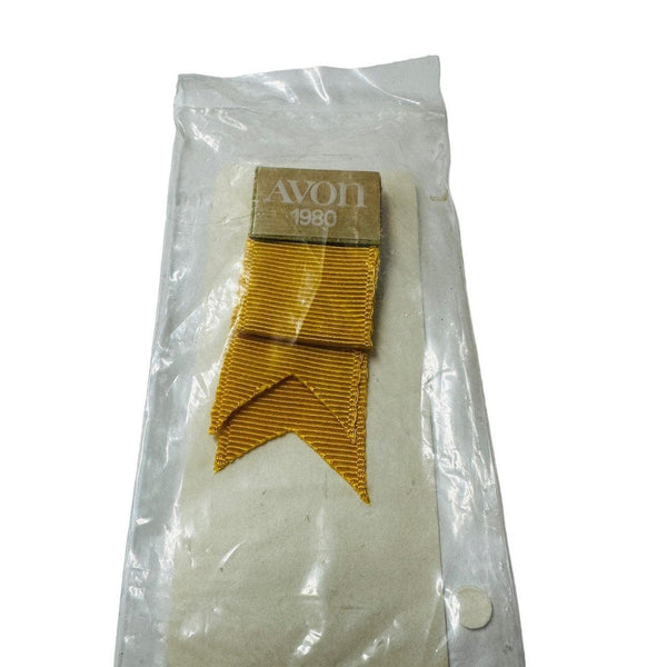 Vintage Avon 1980 Yellow Ribbon Pin Brooch NEW Sealed - Suthern Picker