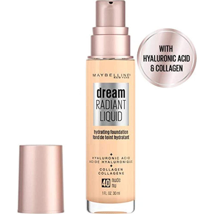 Maybelline Dream Radiant Liquid Medium Coverage Liquid Foundation 40 Nude - Suthern Picker