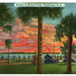 Sunset In Battery Park Charleston South Carolina Vintage Linen Postcard Standard - Suthern Picker