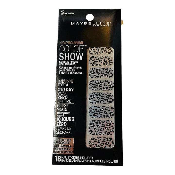 Maybelline Color Show Fashion Prints Mirror Nail Stickers #40 Urban Jungle - Suthern Picker