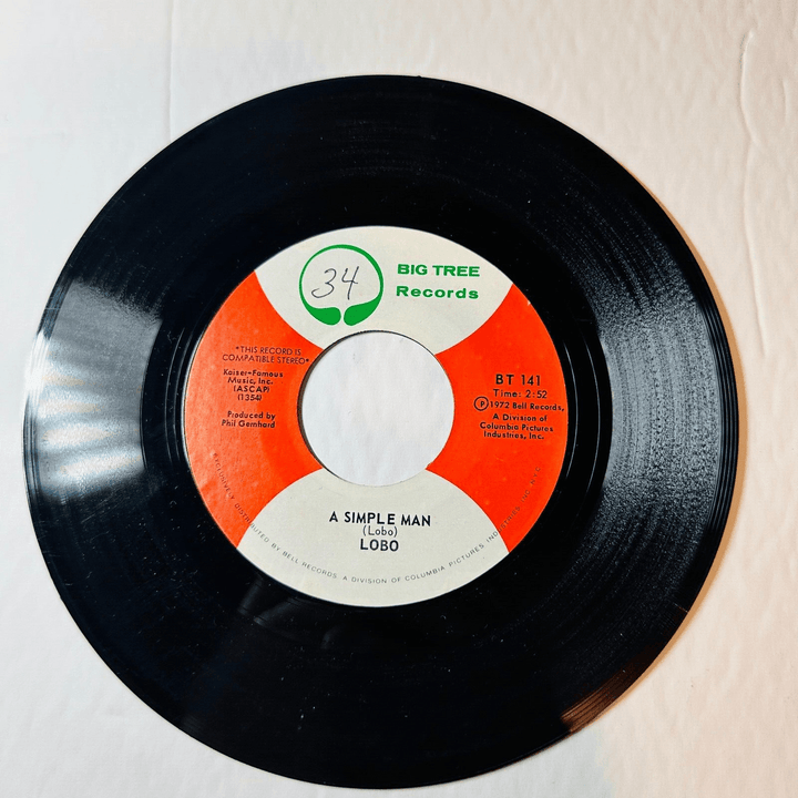 Lobo Don't Expect Me To Be Your Friend / A Simple Man 1972 Rock 45 RPM Record 1 - Suthern Picker