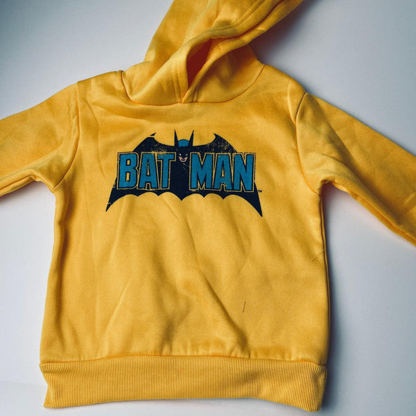 Boys 2T Batman Hoodie Sweat Shirt Yellow New With Tags NWT - Suthern Picker