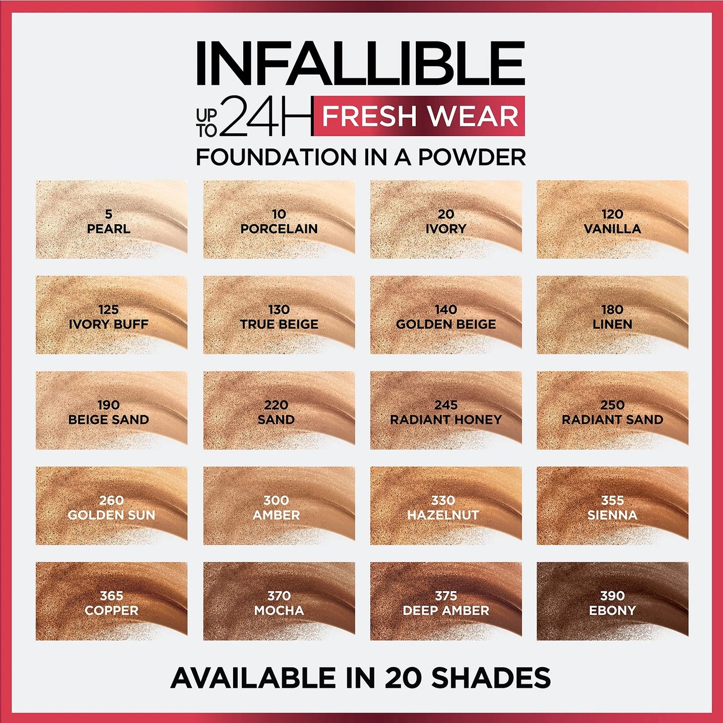 L'Oreal Paris Makeup Infallible Fresh Wear Foundation Mocha 370 0.31 oz.