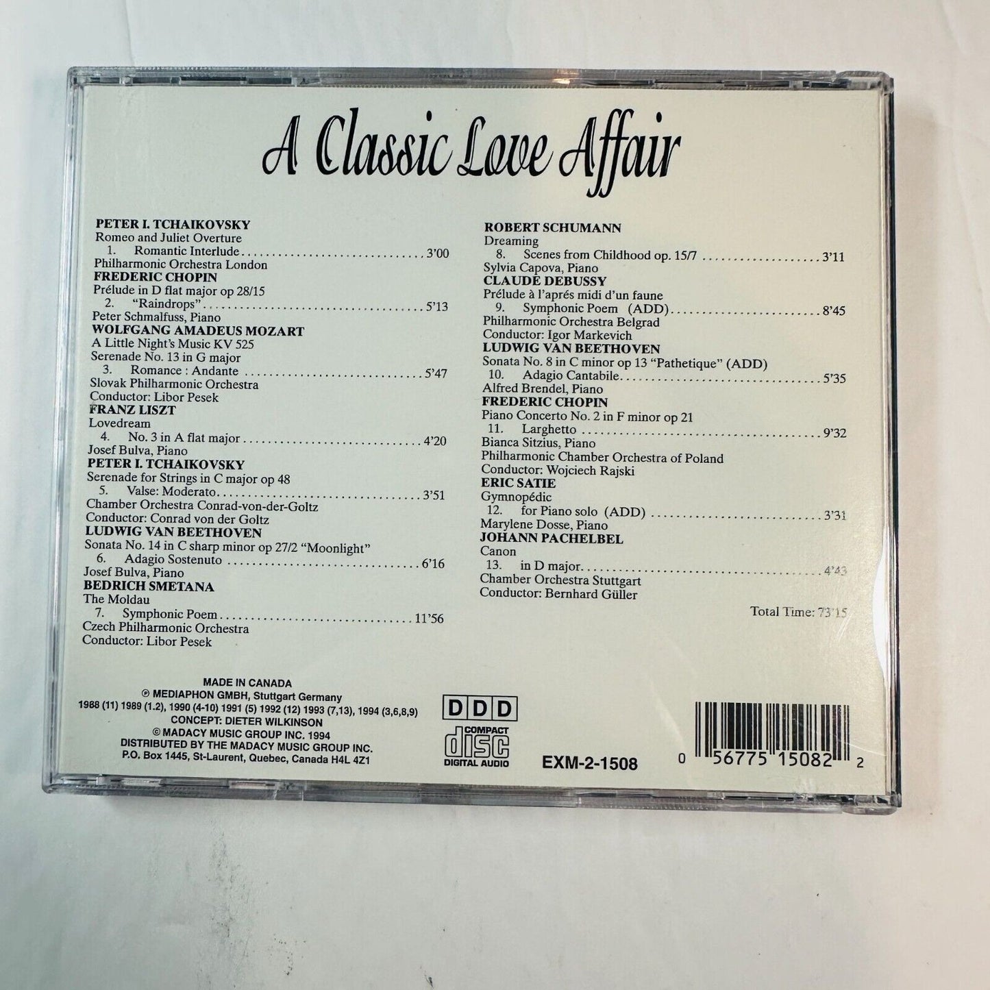 Excelsior A Classic Love Affair CD Tchaikovsky & Schumann Orchestral Pieces