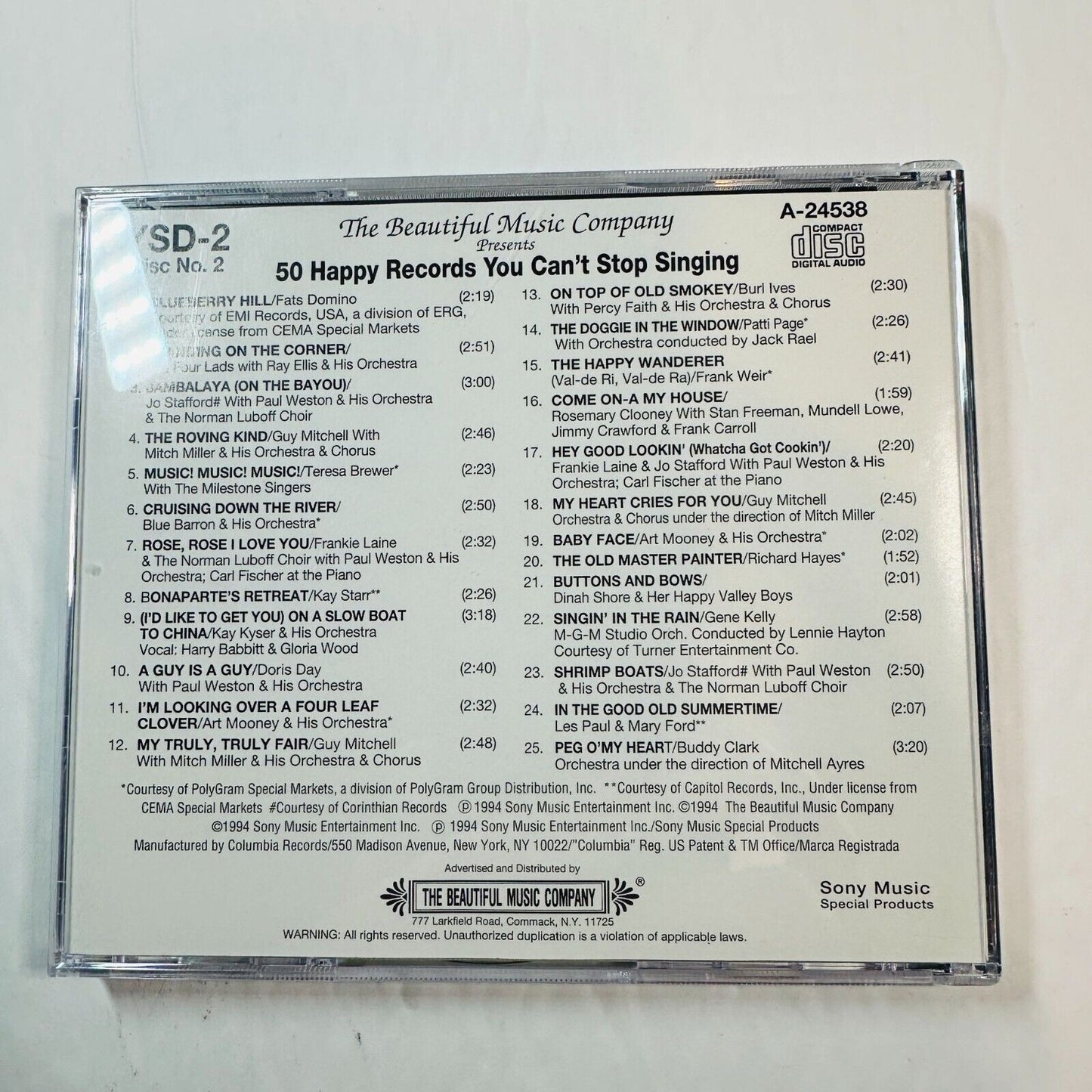 50 Happy Records You Cant Stop Singing CD Discs 2