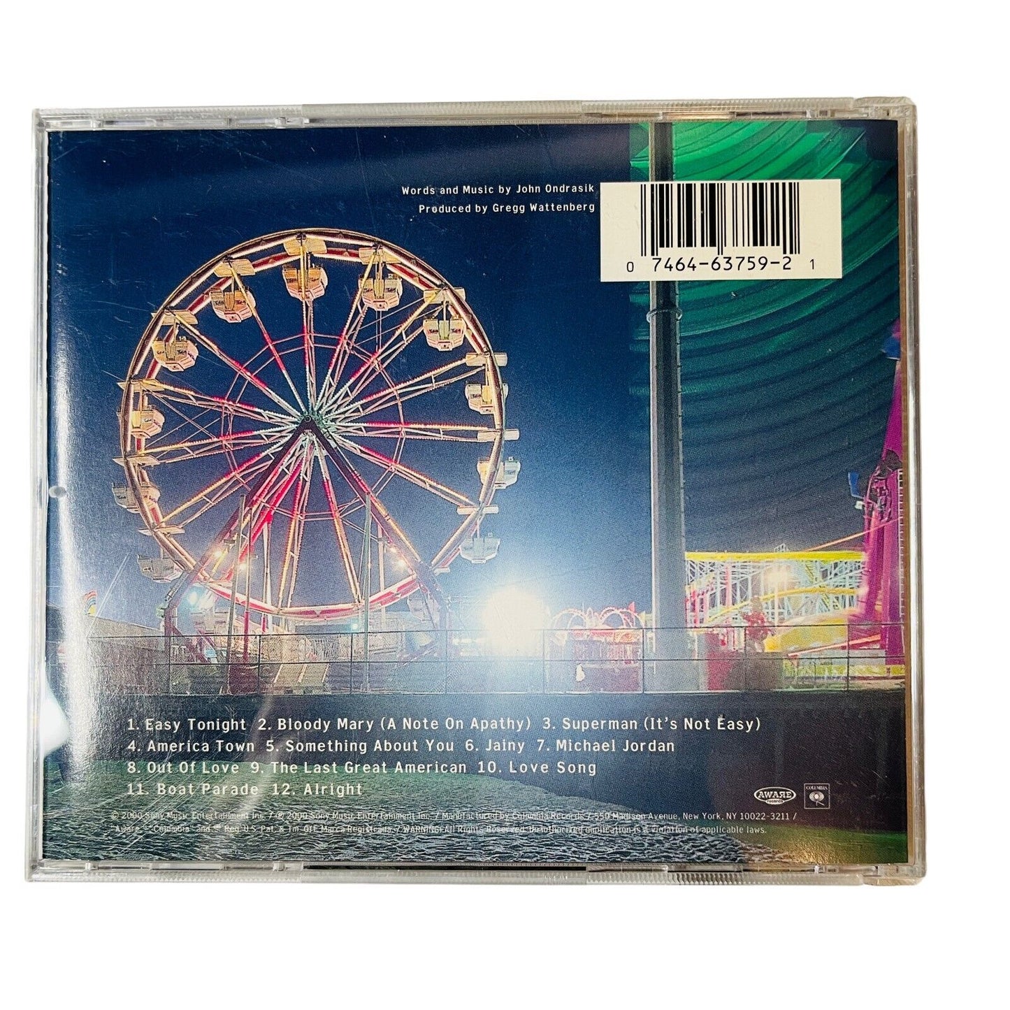 America Town Five for Fighting Audio CD GOOD