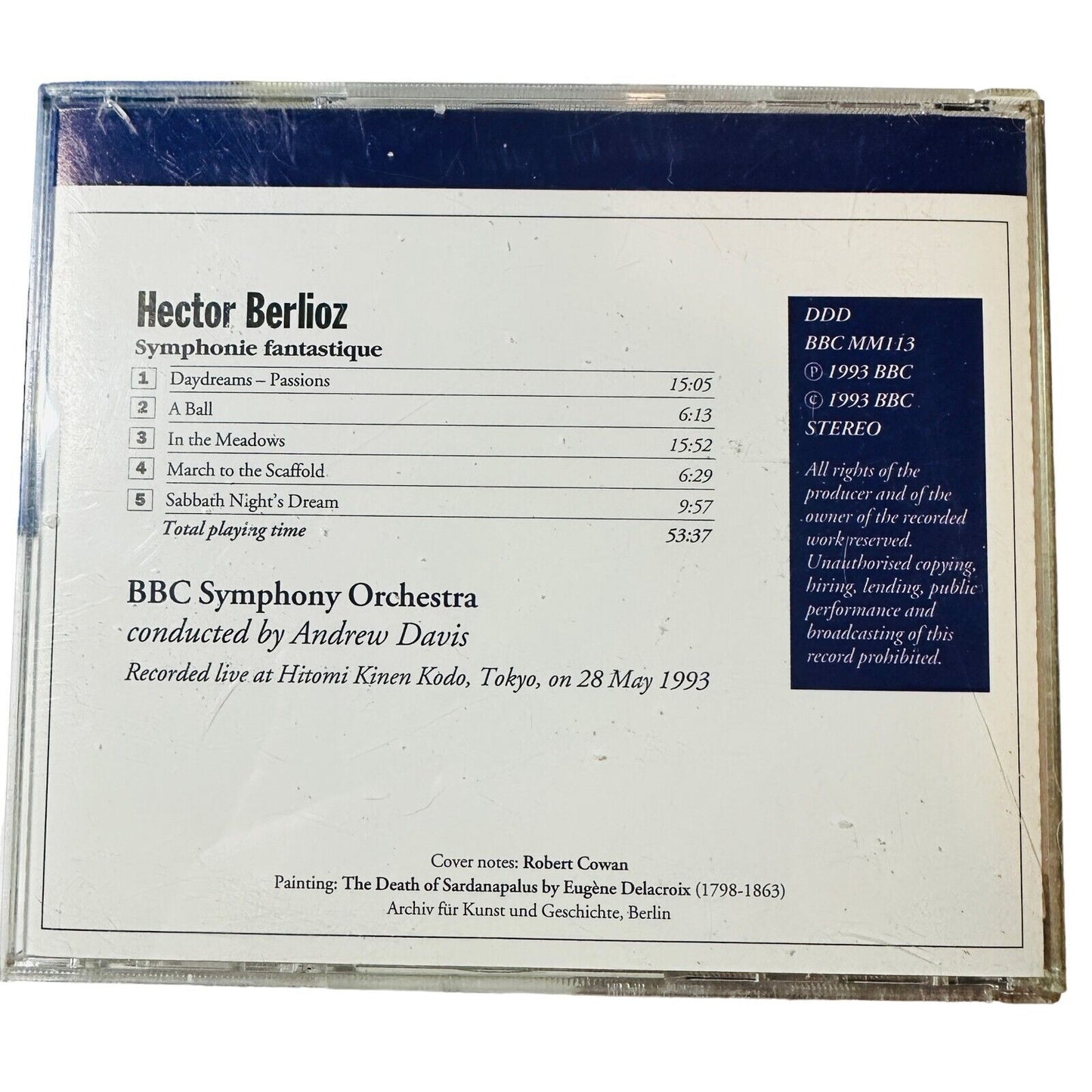 Berlioz Symphonie Fantastique Music Volume 2 Number 1 Audio Music CD