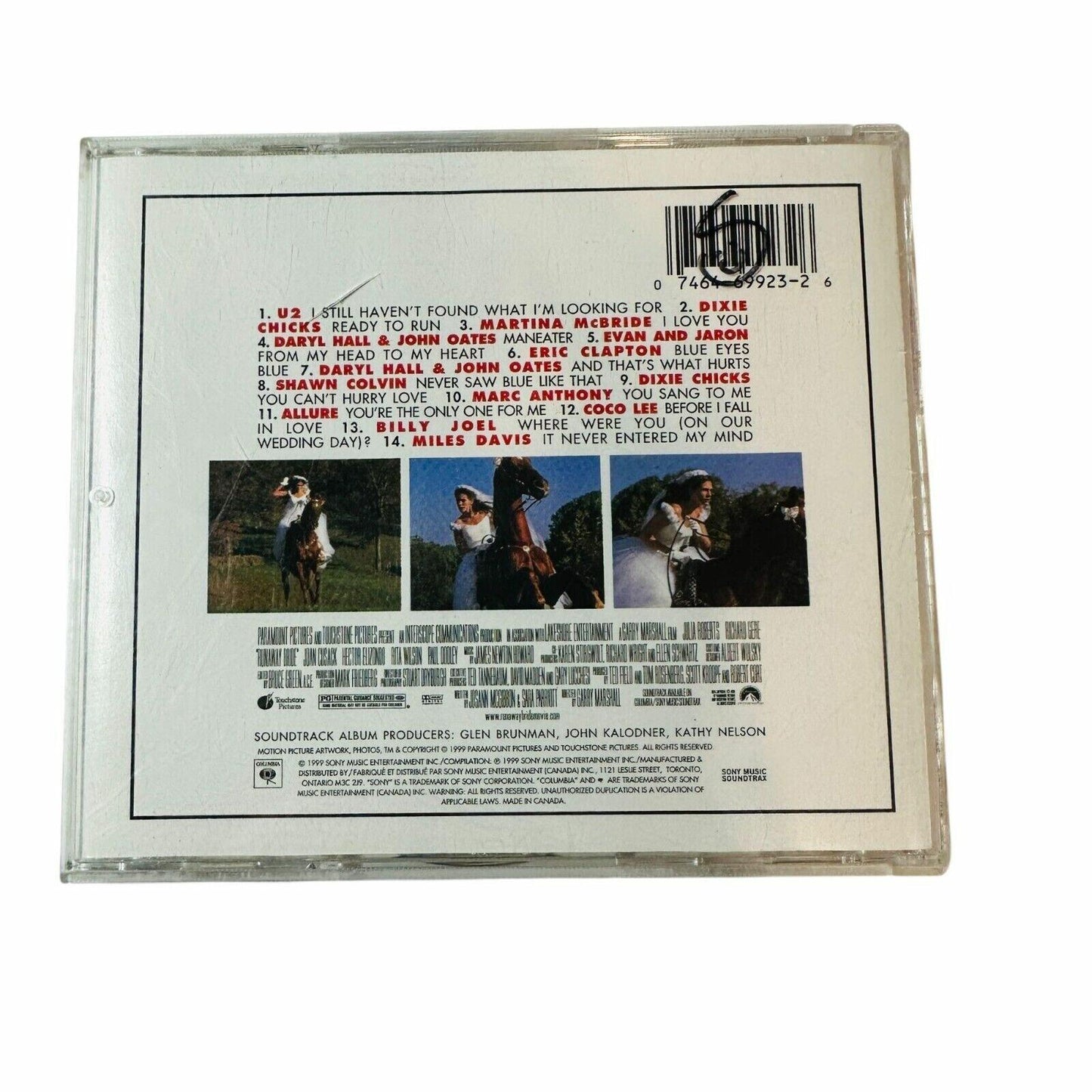 Runaway Bride Soundtrack CD Music From The Motion Picture