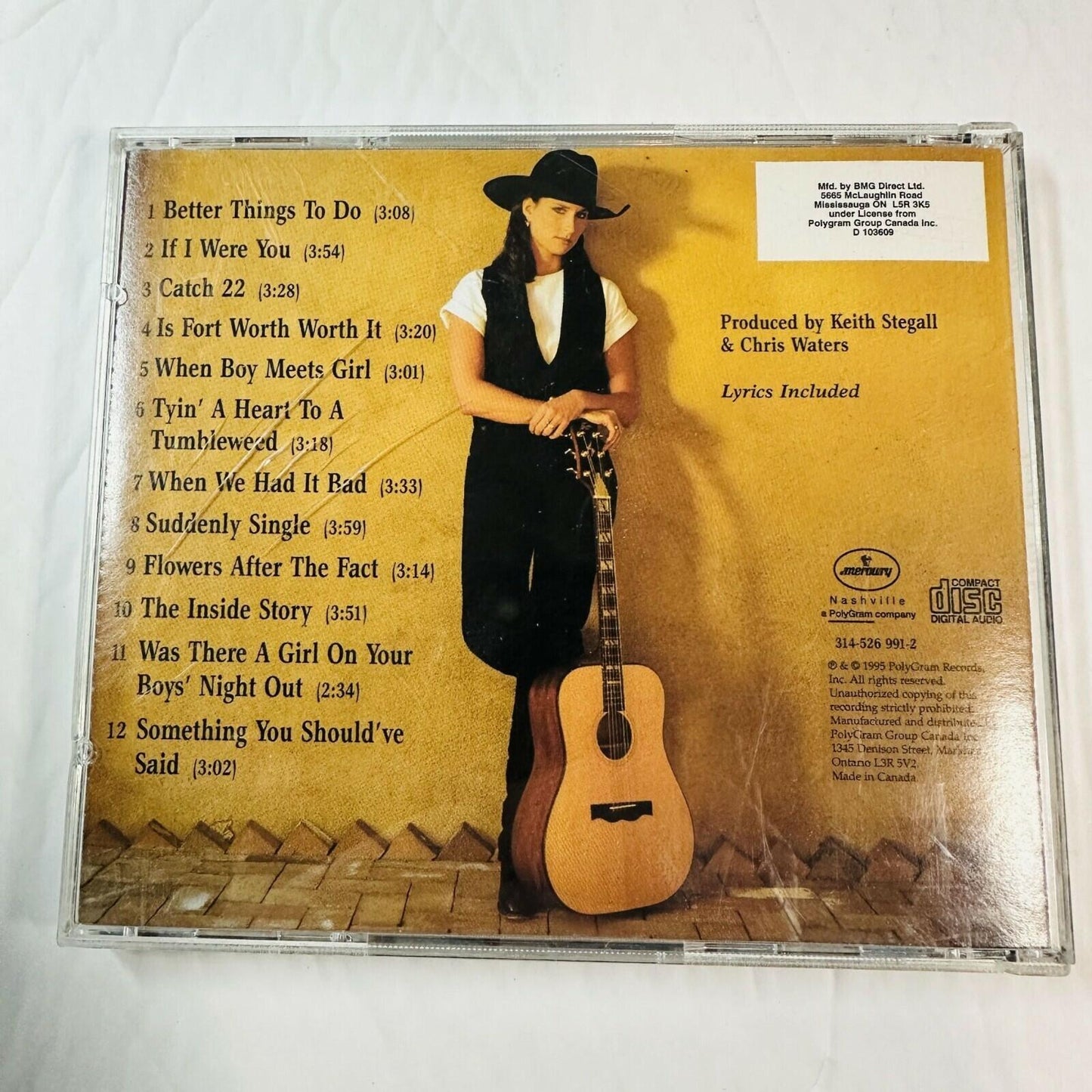 Terri Clark Self-Titled Debut Album CD 1995 Keith Stegall BMG Direct C Waters